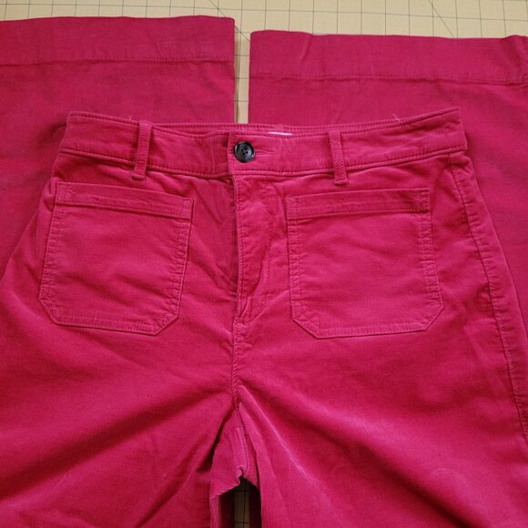 Awesome LOFT Pink Corduroy Palmer Wide Leg Pants Misses Size 6 - Picture 1 of 11